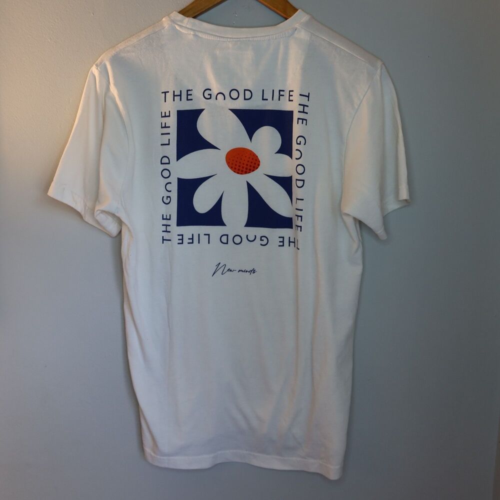 Flower Ricky Singh The Good Life New Minds T-Shirt Womens M White